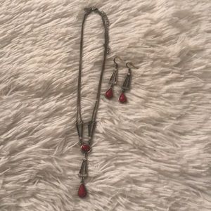 Red and pewter Lia Sophia set
